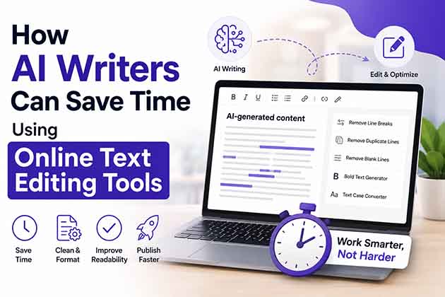 How AI Writers Can Save Time Using Online Text Editing Tools