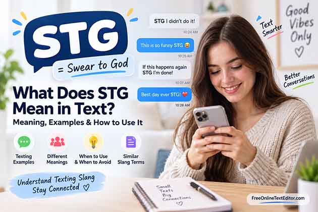 What Does STG Mean in Text